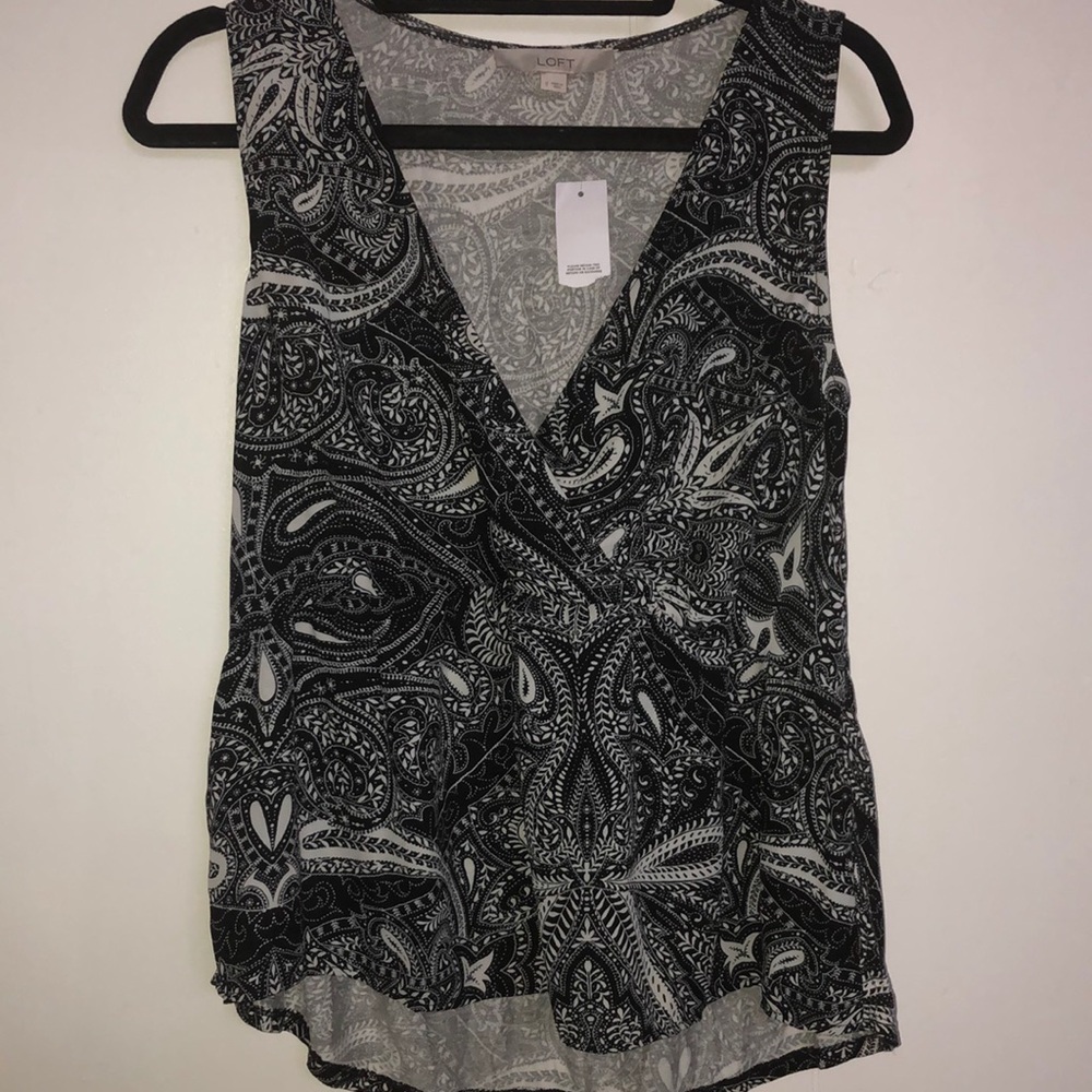 NWT Loft Sleeveless Chiffon Peplum Blouse